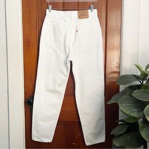 Vintage Levi's 921 Orange Tab High Rise Mom Jeans Tapered Fit White Size 28
